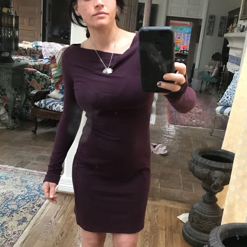 Authentic James Perse body con dress - wine